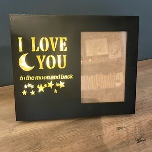 Lighted “I love you to the moon and back” Frame
